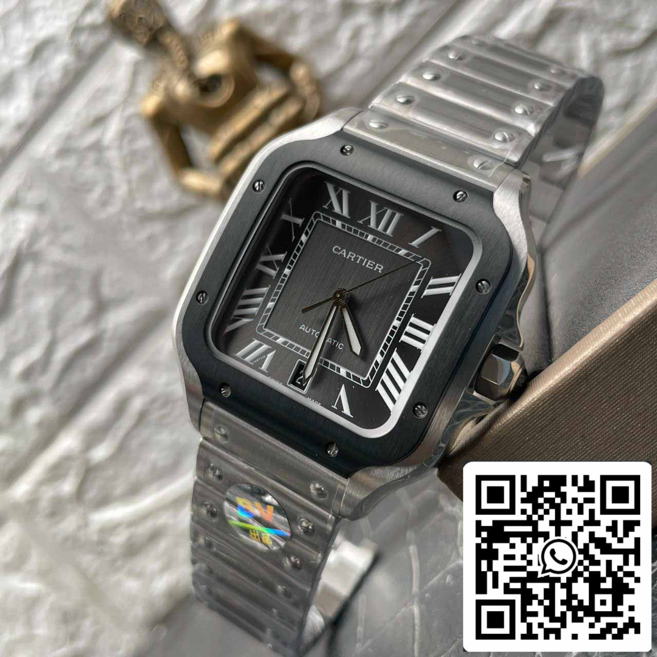 Cartier Santos WSSA0037 1:1 Meilleure édition GF Factory V2 Cadran gris