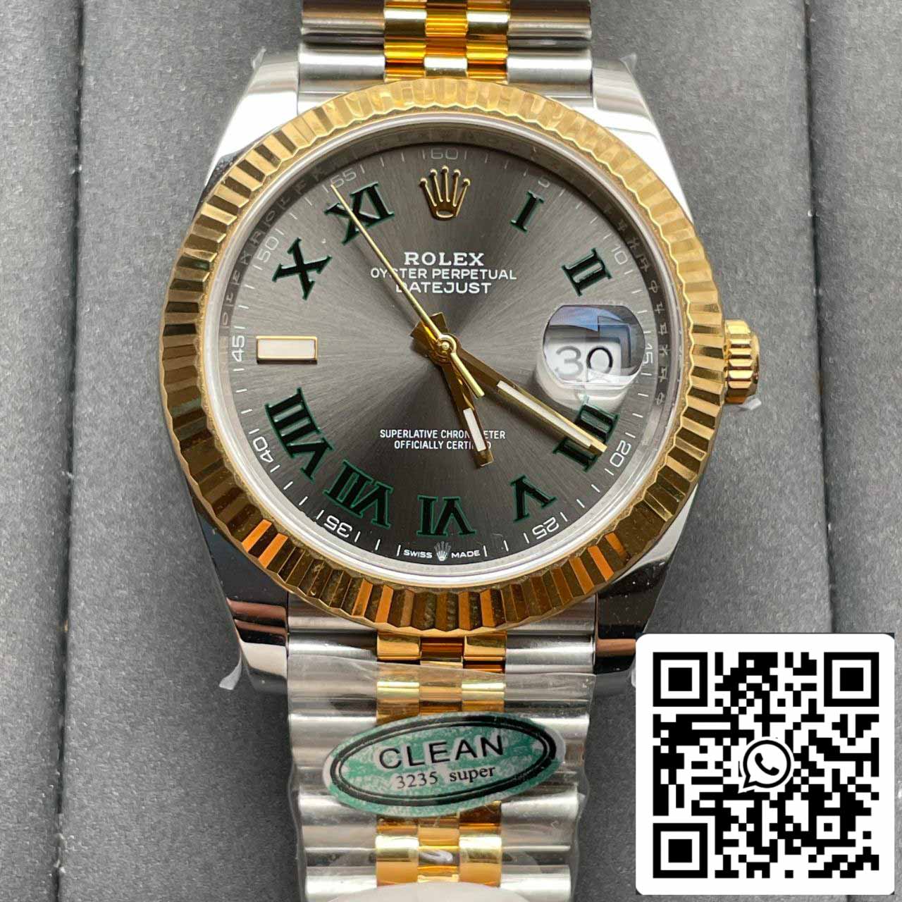 Rolex Datejust M126333-0020 1:1 Best Edition Clean Factory 41mm Wimbledon Dial