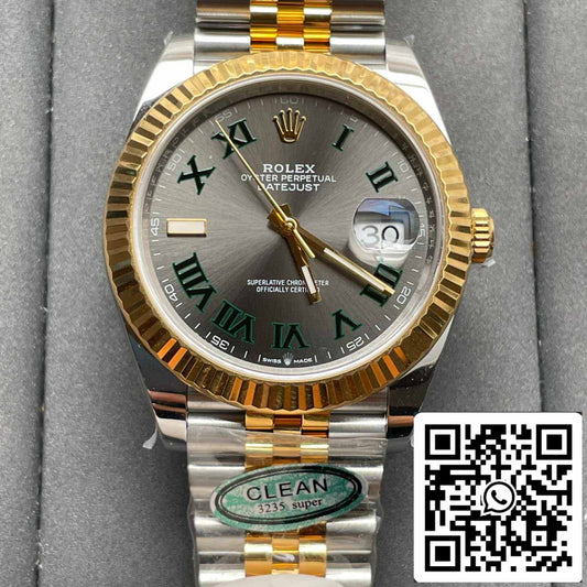 Rolex Datejust M126333-0020 1:1 Best Edition Clean Factory 41mm Wimbledon Dial