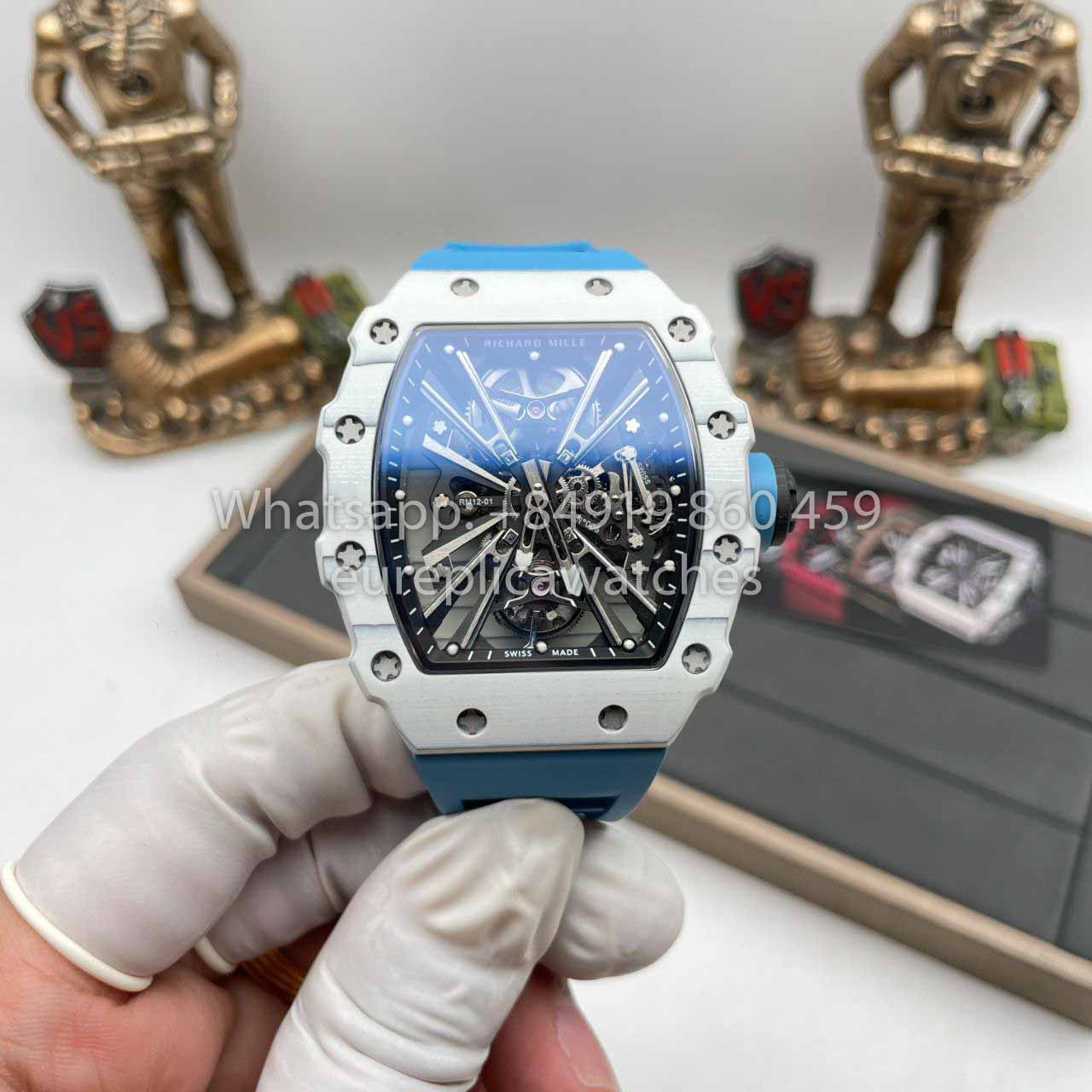 Richard Mille RM12-01 Tourbillon 1:1 Best Edition RM Factory Blue Strap