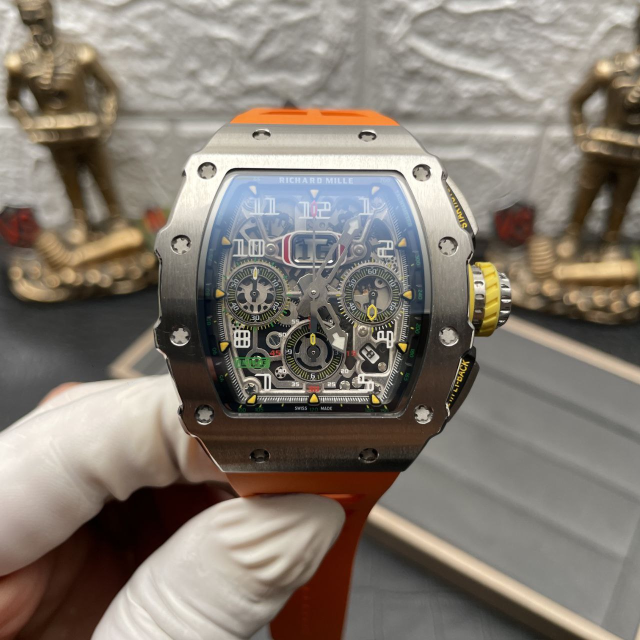 Richard Mille RM11-03 1:1 Best Edition KV Factory Orange Strap