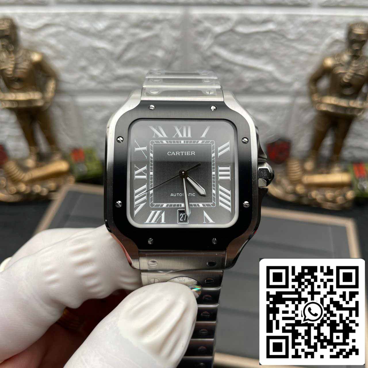 Cartier Santos WSSA0037 1:1 Meilleure édition GF Factory V2 Cadran gris