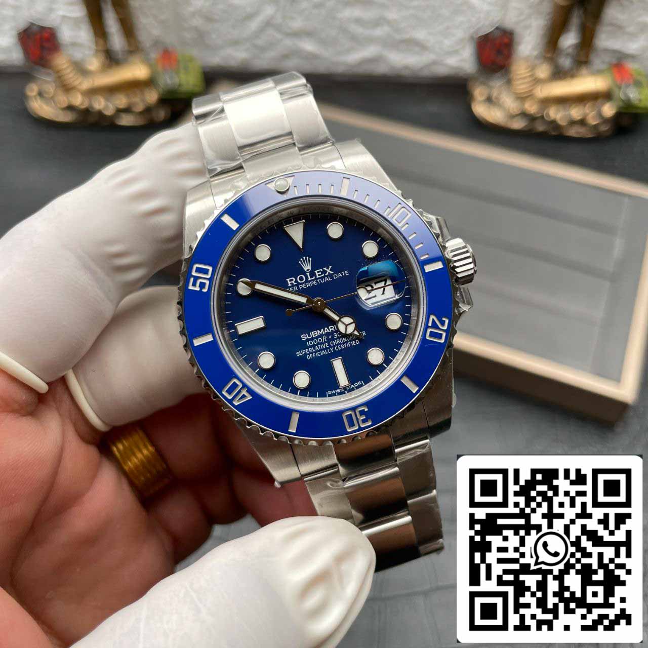 Rolex Submariner 116619LB-97209 Mouvement 3135 VS Cadran bleu d'usine