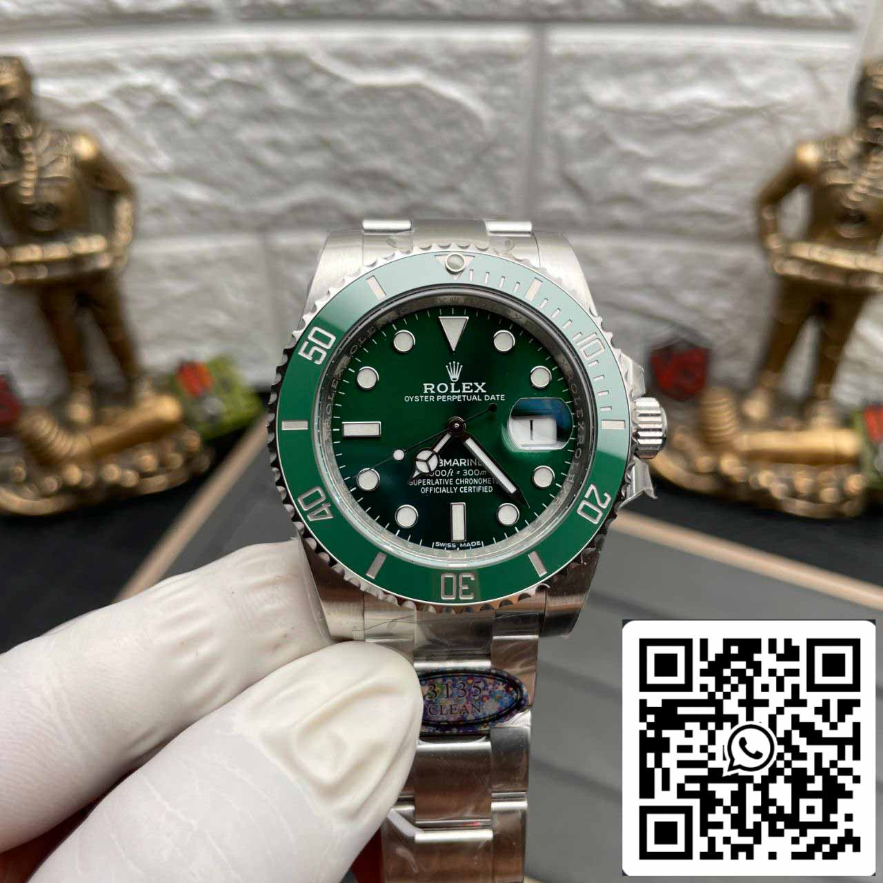 Rolex Submariner 116610LV-97200 40 mm Mouvement 3135 Clean Factory V4 Cadran vert