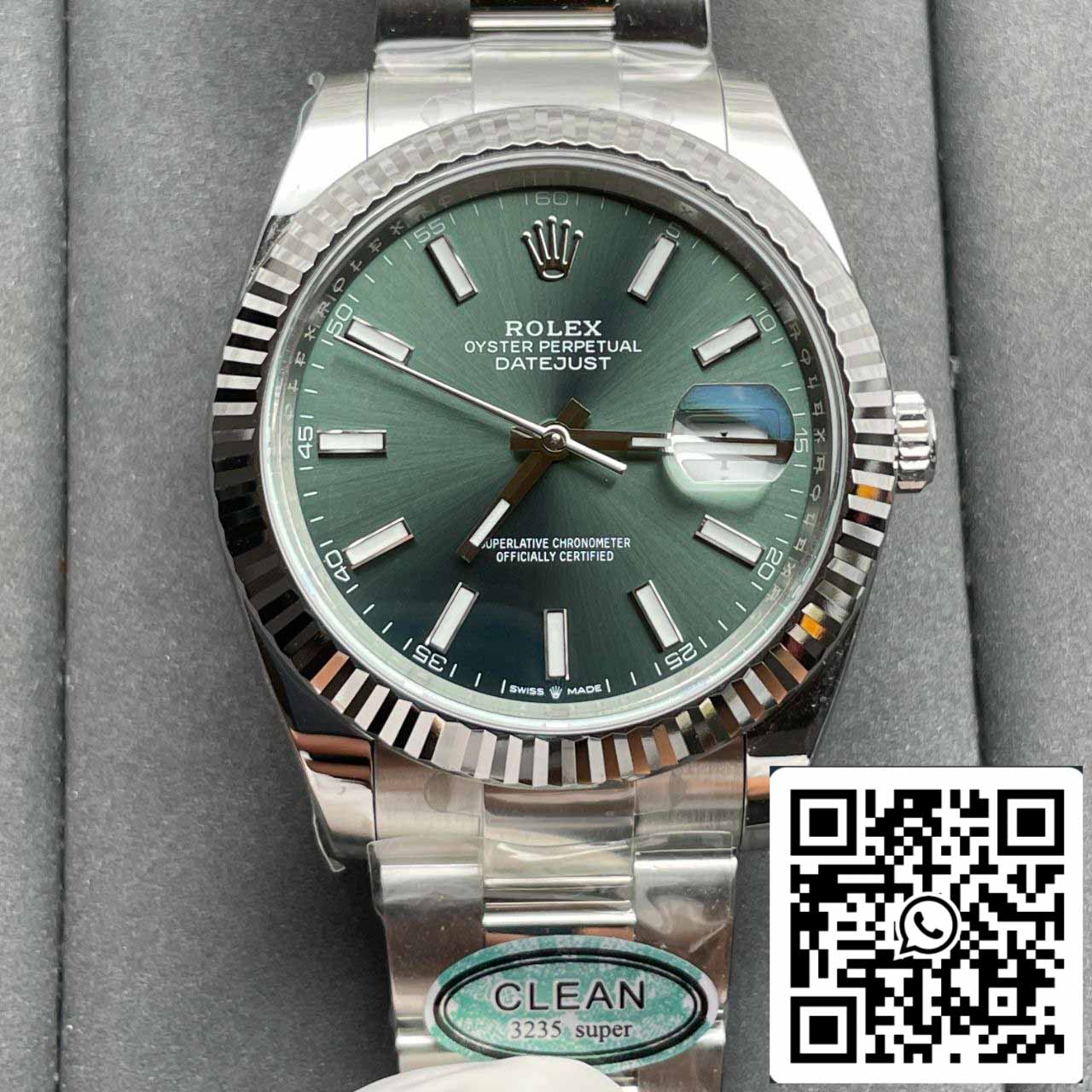 Rolex Datejust M126334-0028 1:1 Best Edition Clean Factory Grünes Zifferblatt