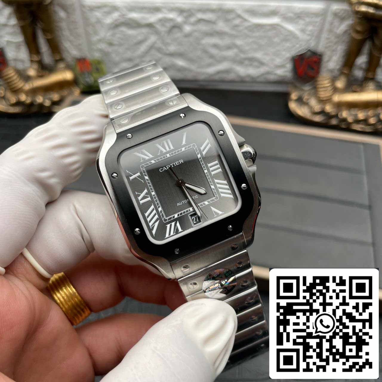 Cartier Santos WSSA0037 1:1 Meilleure édition GF Factory V2 Cadran gris