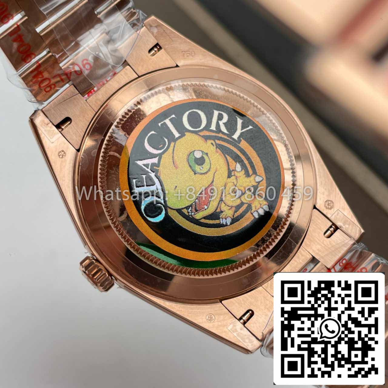 Rolex Everose Gold Day Date 40 228235-0045 1:1 Meilleure édition QF Factory Cadran Eisenkiesel