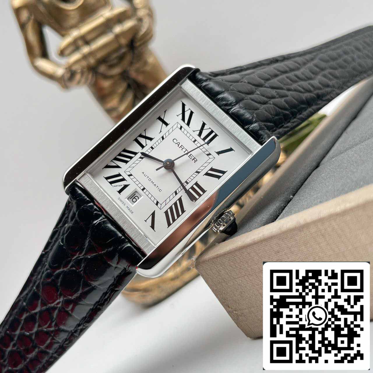 Cartier Tank W5200027 1:1 Best Edition AF Factory Silvery White Dial