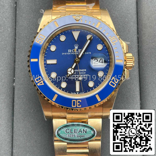 Rolex Submariner M126618lb-0002 41 mm 1:1 Best Edition Clean Factory Blue Lünette