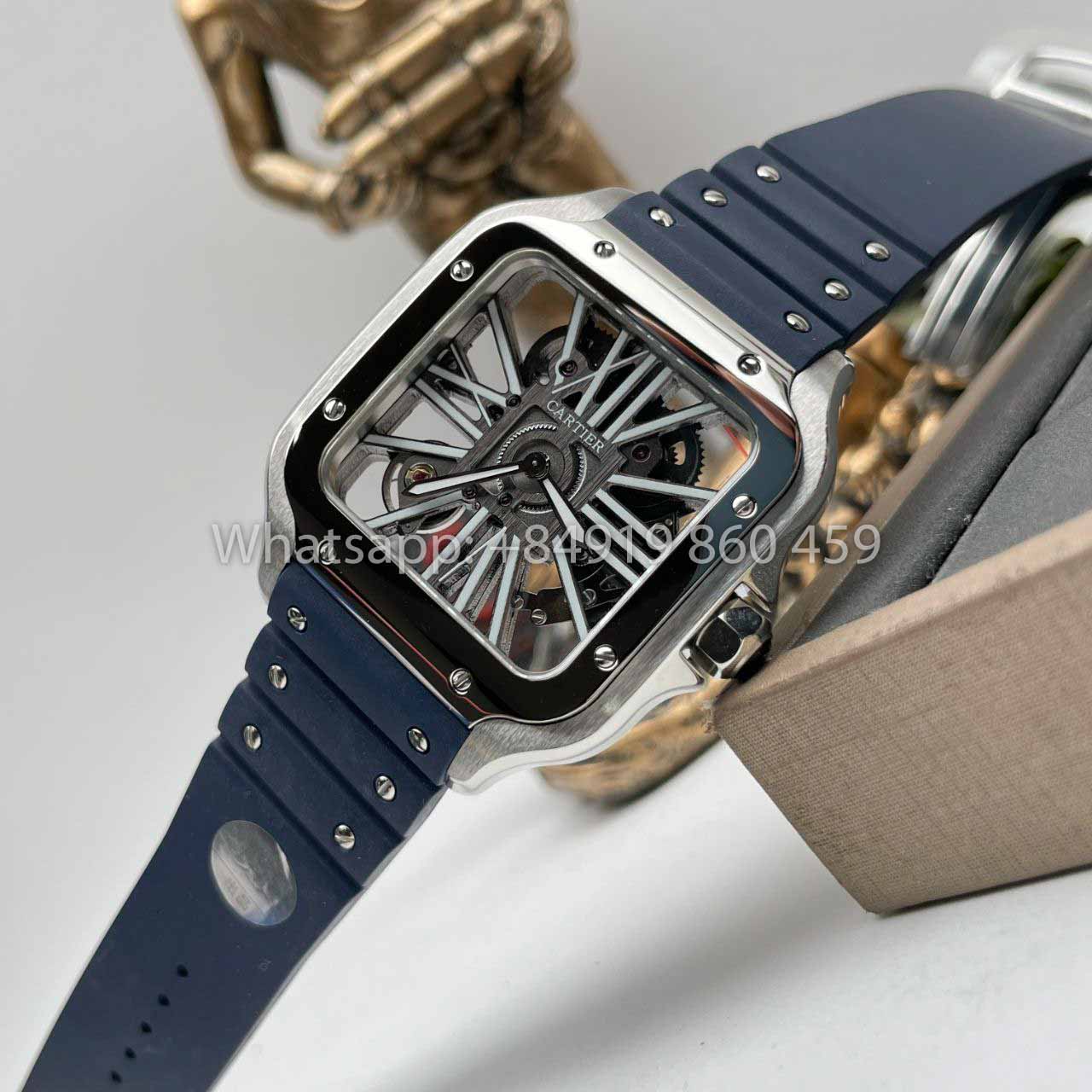 Cartier santos Skeleton 40mm  W2020018  THB Factory 1:1 Best Edition White bezel