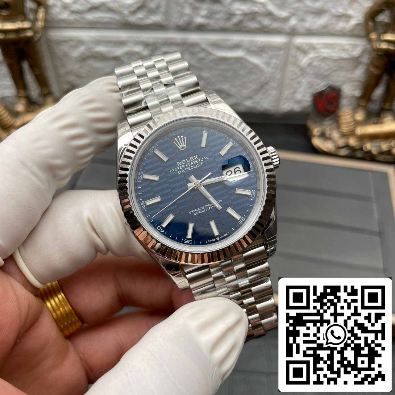 Rolex Datejust M126234-0017 36MM 1:1 Meilleure édition VS Cadran bleu d'usine