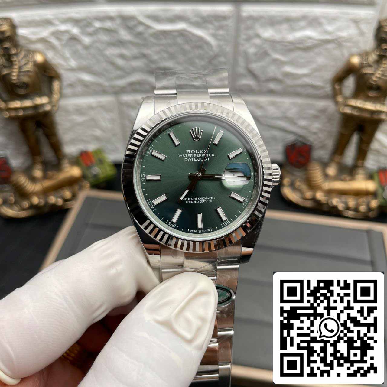 Rolex Datejust M126334-0028 1:1 Best Edition Clean Factory Grünes Zifferblatt