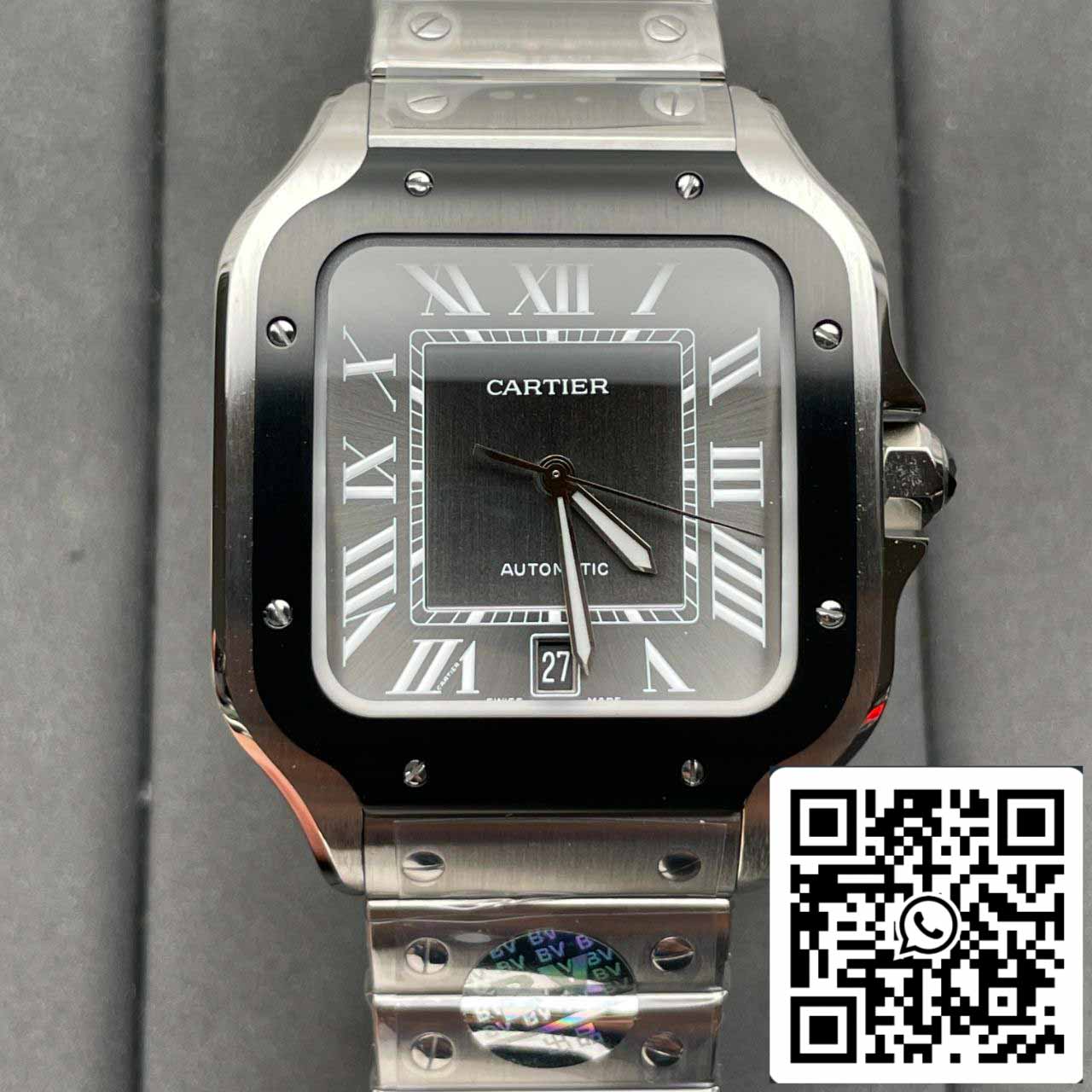 Cartier Santos WSSA0037 1:1 Meilleure édition GF Factory V2 Cadran gris