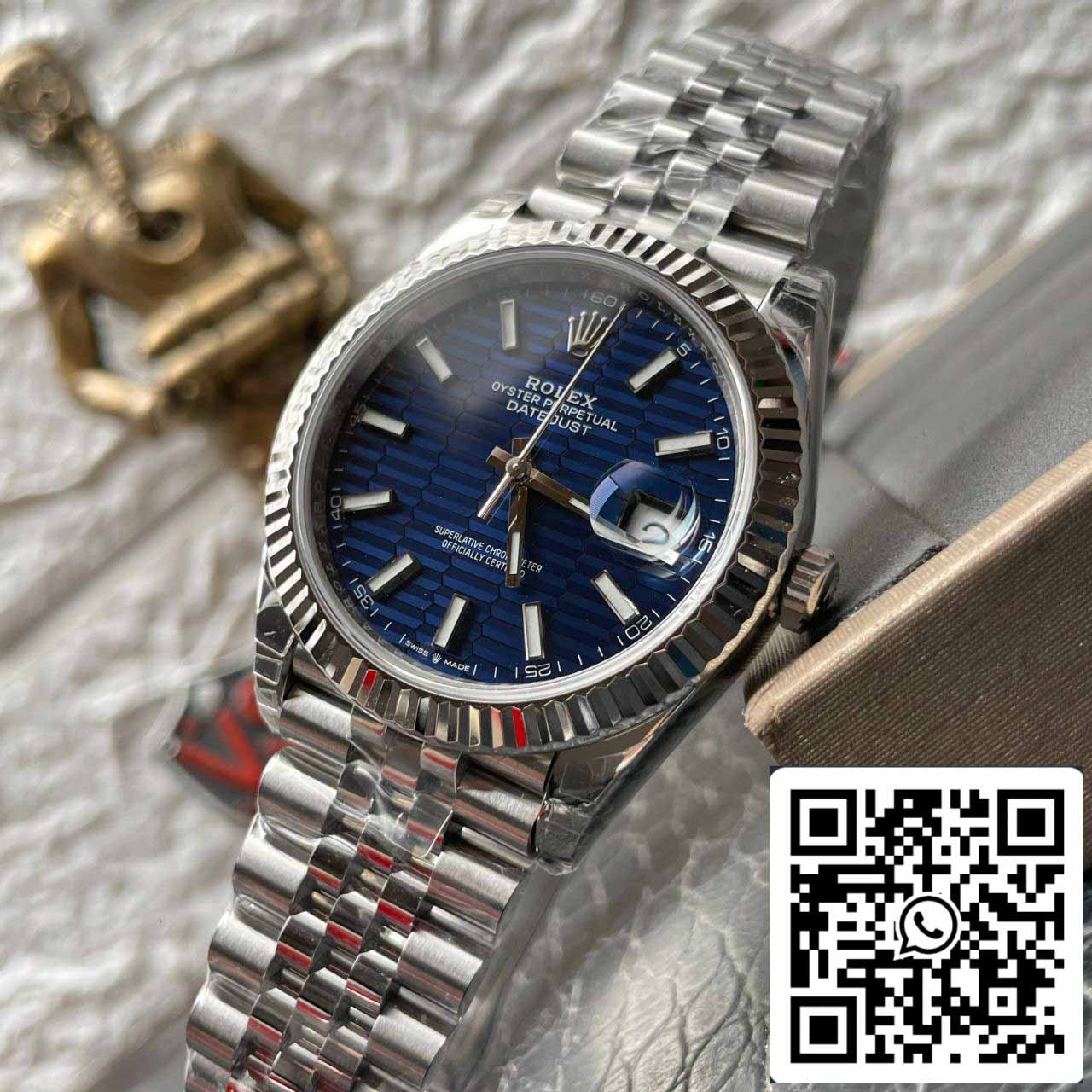 Rolex Datejust M126234-0017 36MM 1:1 Meilleure édition VS Cadran bleu d'usine