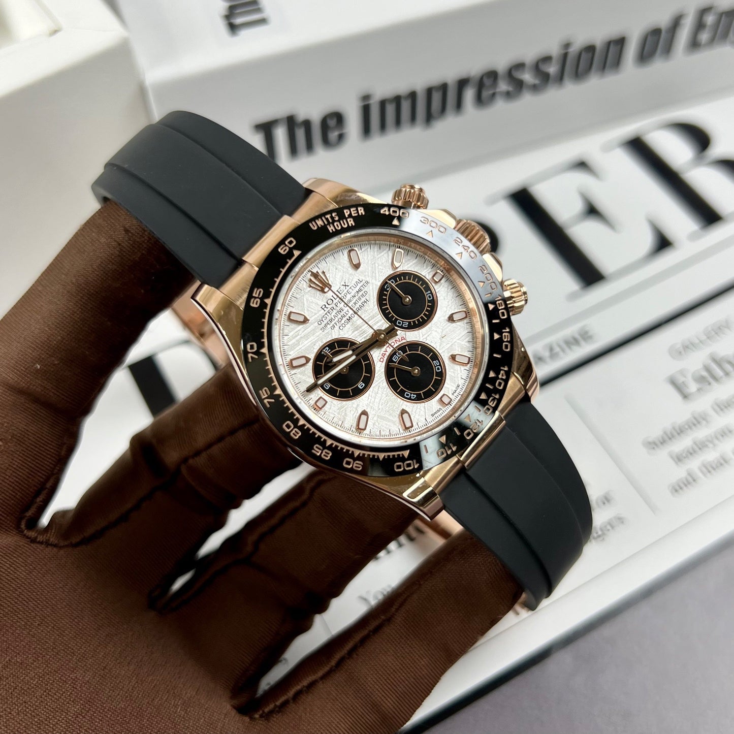 Rolex Cosmograph Daytona 116515LN meteorite dial 18k Rose gold Coated