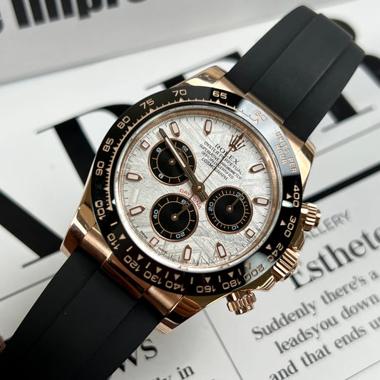 Rolex Cosmograph Daytona 116515LN cadran météorite revêtement or rose 18 carats