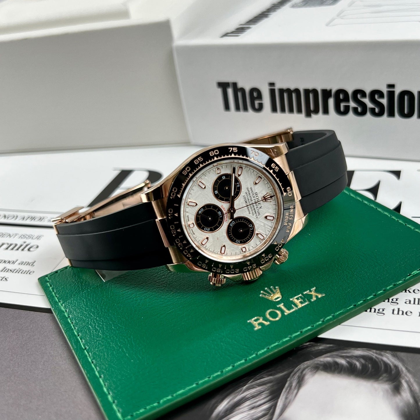 Rolex Cosmograph Daytona 116515LN meteorite dial 18k Rose gold Coated