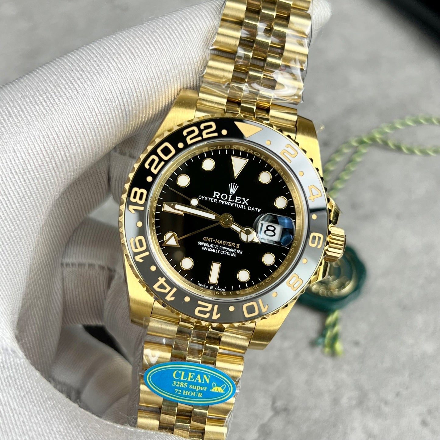 Rolex GMT-Master II 126718GRNR-0001 Gold-wrapped at Clean factory