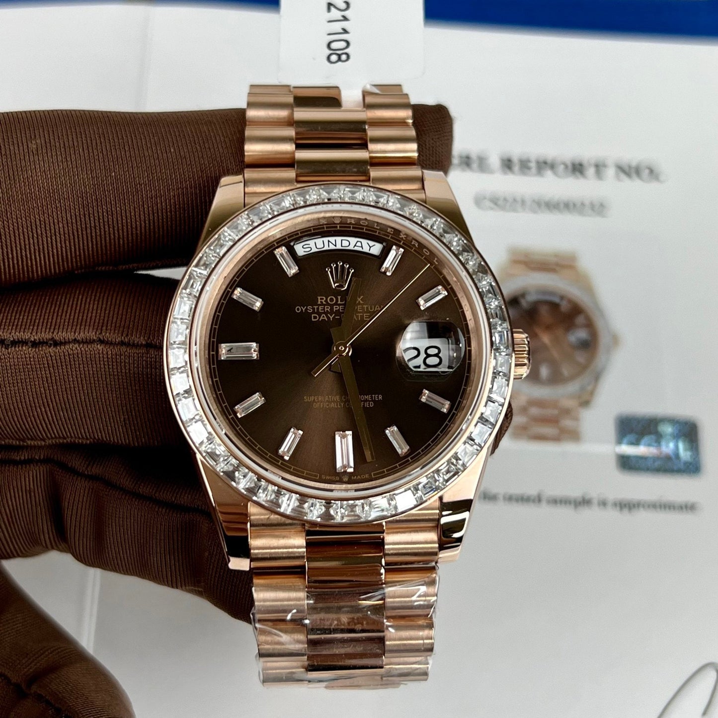 Rolex Day-Date 36 128235-0037 40mm 18k rose gold coated 3235 Movement GM Factory