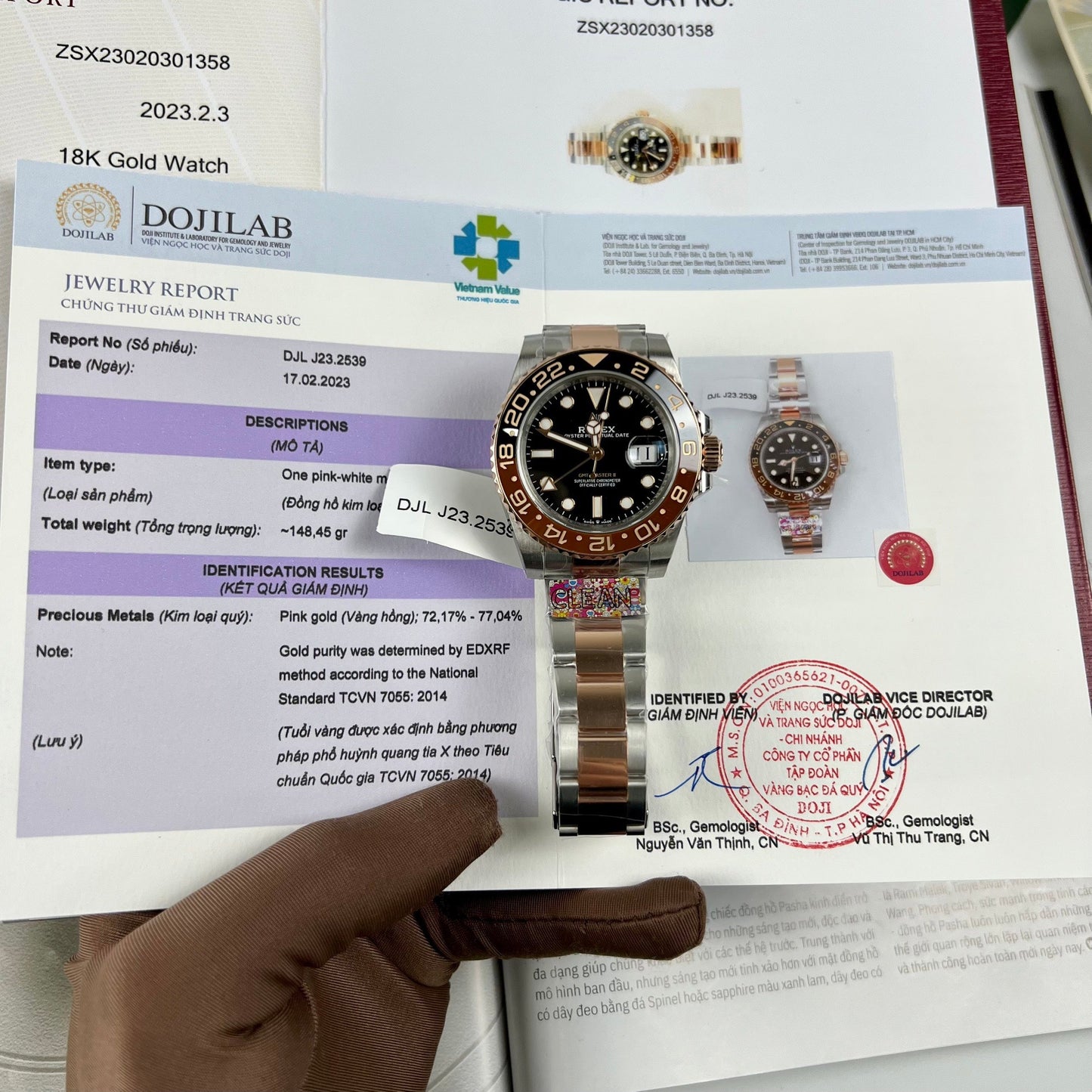 Montre pour homme Rolex GMT-Master II Root Beer 126711CHNR-0002 enveloppée d'or rose