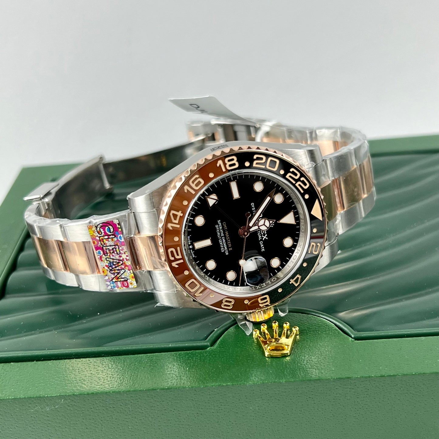 Montre pour homme Rolex GMT-Master II Root Beer 126711CHNR-0002 enveloppée d'or rose