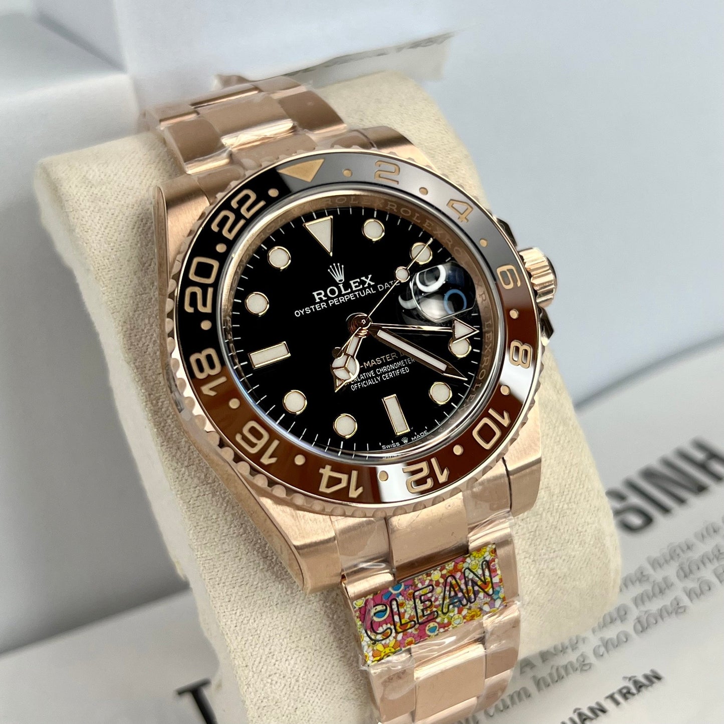 Rolex GMT-Master II Everose Gold Root Beer Brown 126715CHNR 40mm Rose Gold Wrapped from Clean Factory