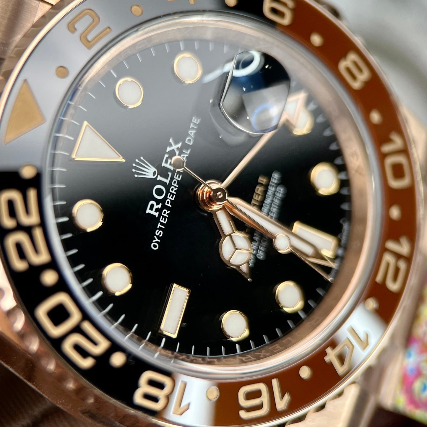 Rolex GMT-Master II Everose Gold Root Beer Brown 126715CHNR 40mm Rose Gold Wrapped from Clean Factory