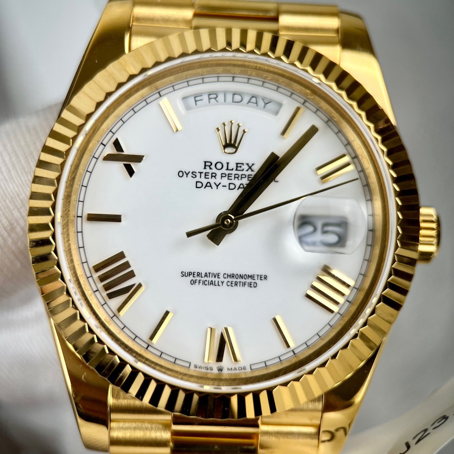 Rolex Day-Date 40 228238-0042 wrapped 18k gold With a weight of 150 grams