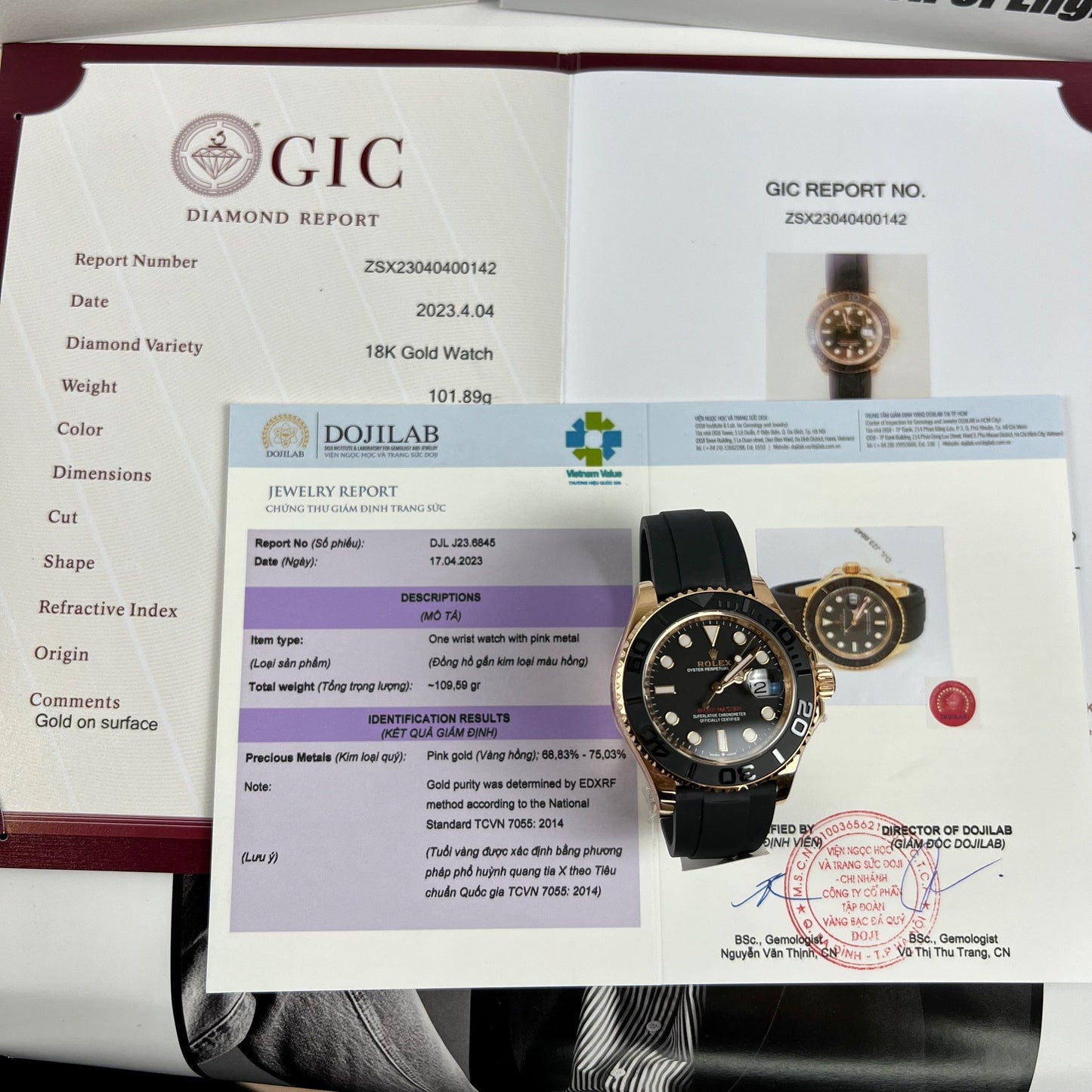 Rolex Yacht-Master 40 Roségold Herrenuhr 126655-0002 18 Karat Roségold beschichtet GM