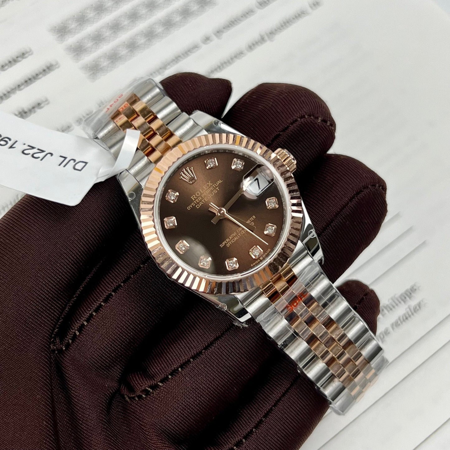 Rolex Lady Datejust 279171 31mm Chocolate dial and diamond