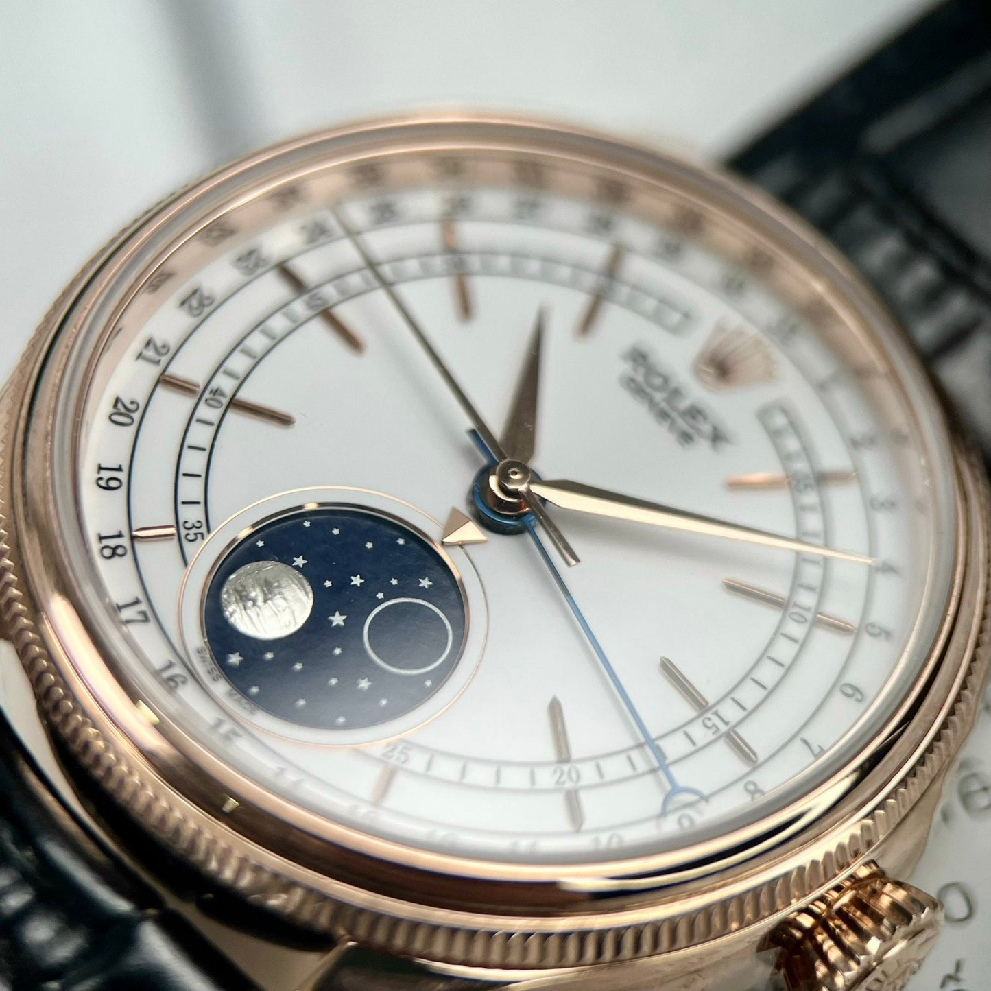 Rolex Cellini Moonphase 50535 18k rose gold filled KZ Factory