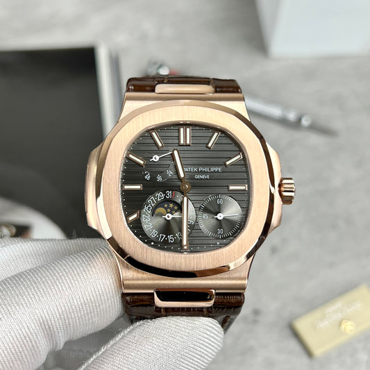 Patek Philippe Nautilus 5712 18k filled rose gold with grey dial from PPF