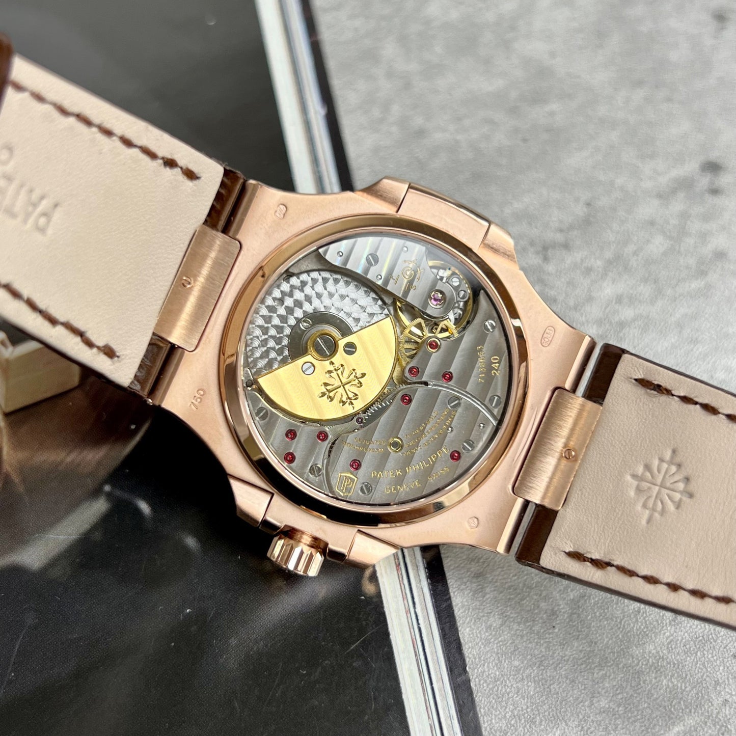 Patek Philippe Nautilus 5712 18k filled rose gold with grey dial from PPF