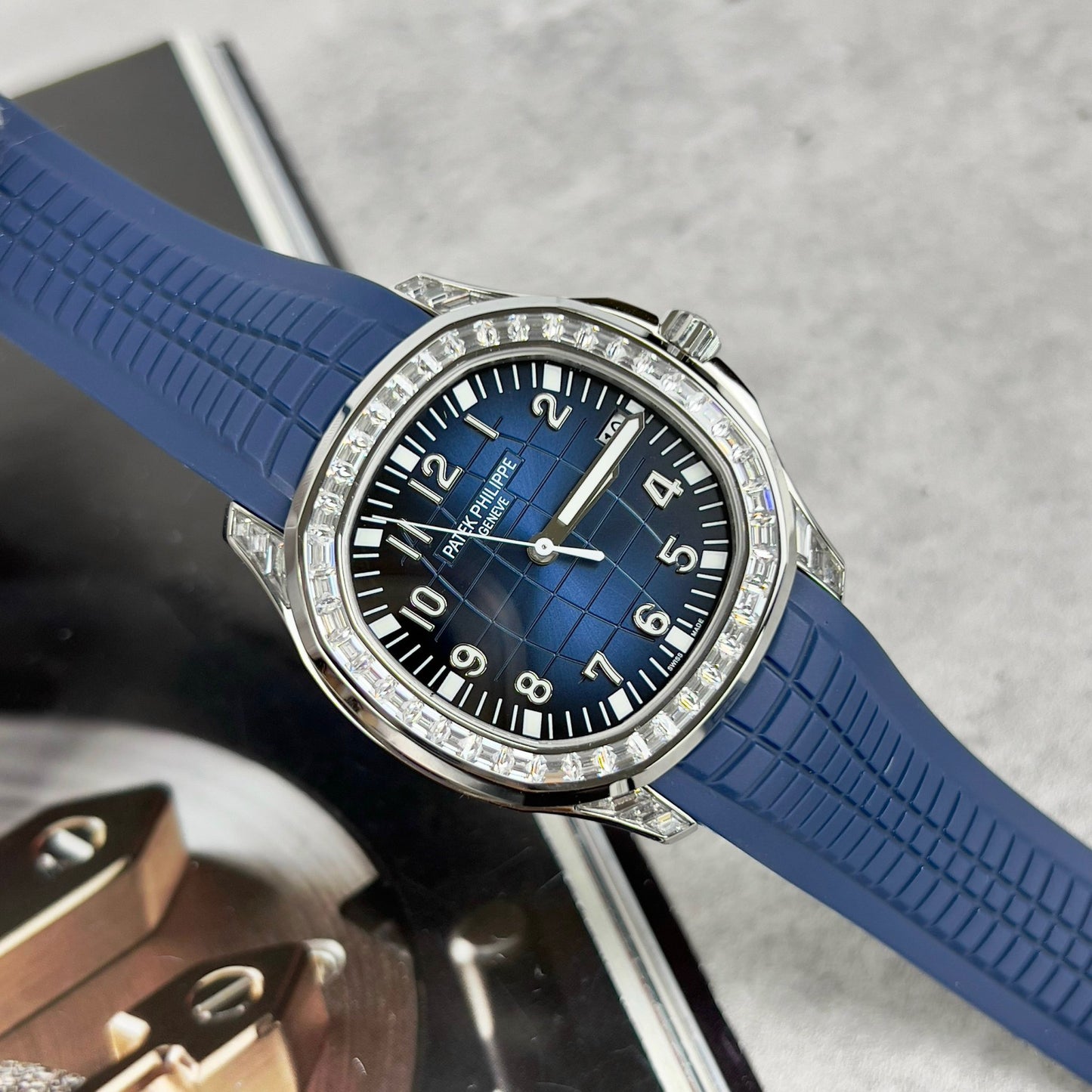 Patek Philippe Aquanaut 5168G-001 Best 1:1 Edition 3K Factory Custom Mossanite