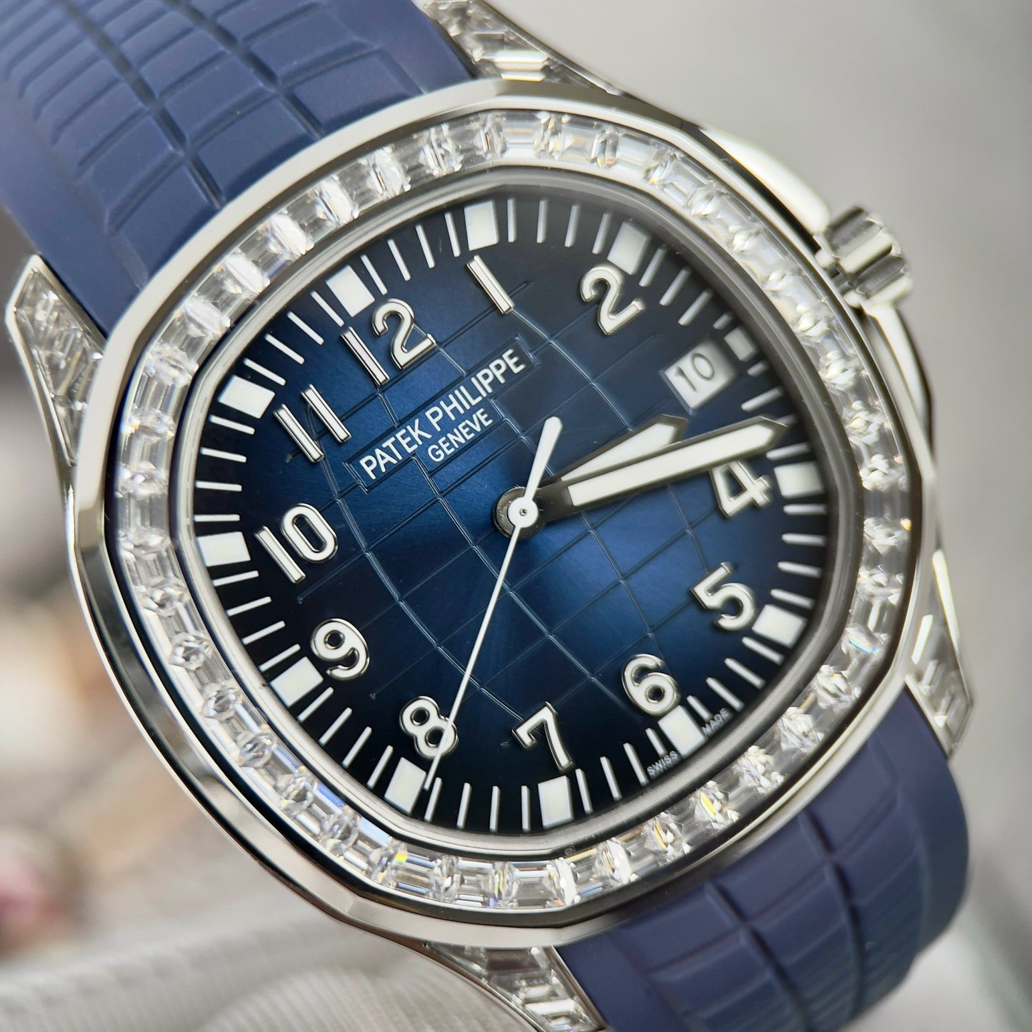 Patek Philippe Aquanaut 5168G-001 Best 1:1 Edition 3K Factory Custom Mossanite