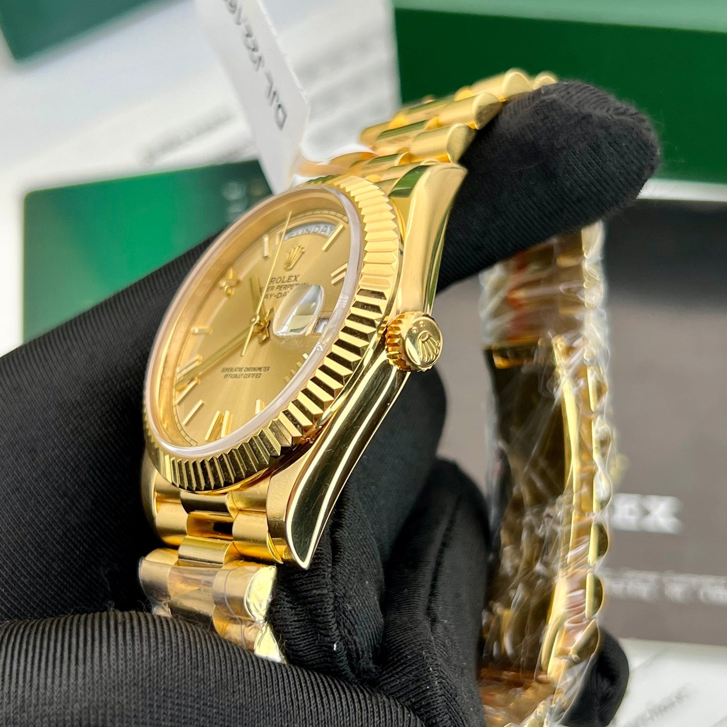 Rolex Day-Date 40 Herrenuhr 228238-0006, beschichtetes 18-Karat-Gelbgold, beste 1:1-Edition