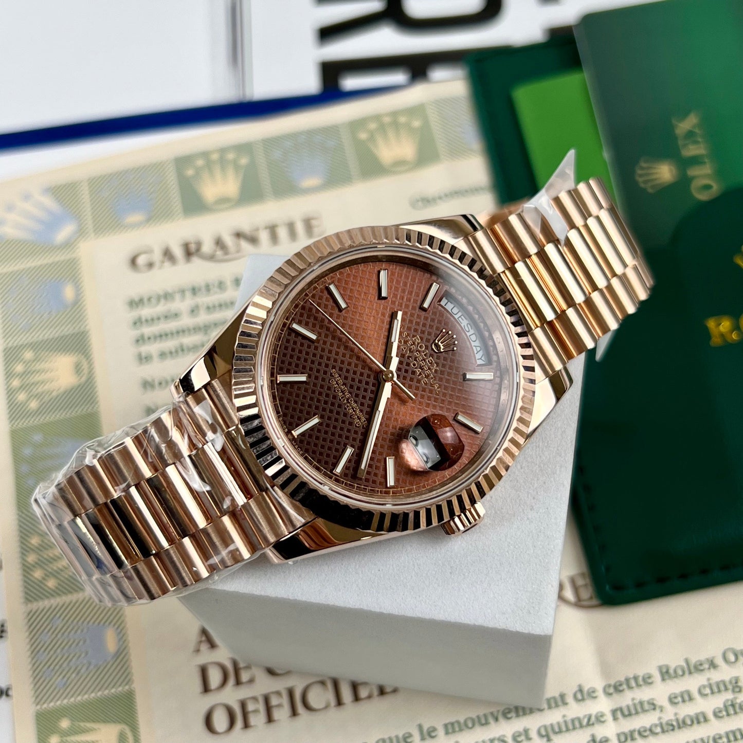 Rolex Day-Date 40 228235 chodmip Meilleure édition 1:1 revêtue d'or rose 18 carats 130 grammes