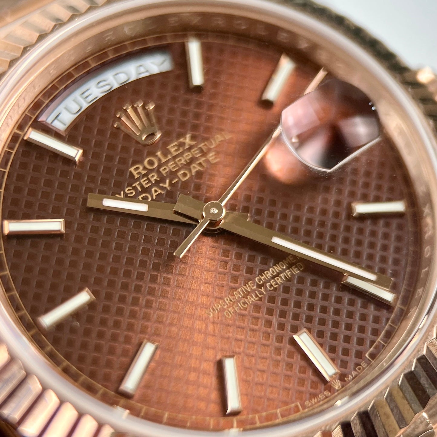 Rolex Day-Date 40 228235 chodmip Meilleure édition 1:1 revêtue d'or rose 18 carats 130 grammes