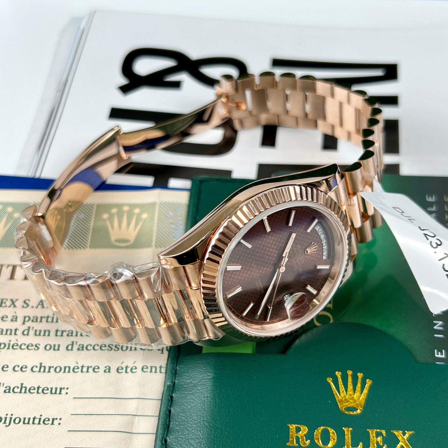 Rolex Day-Date 40 228235 chodmip Meilleure édition 1:1 revêtue d'or rose 18 carats 130 grammes