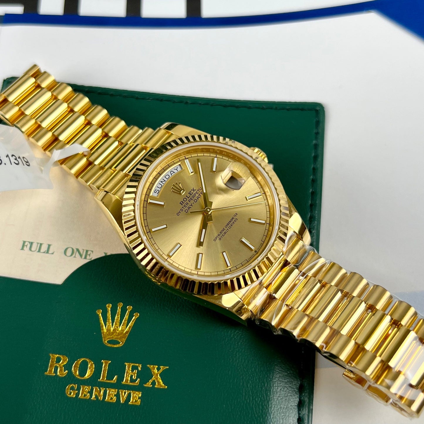 Rolex Day-Date 40 mm 228238-0003, beschichtetes 18-karätiges Gelbgold, beste 1:1-Edition, 130 Gramm