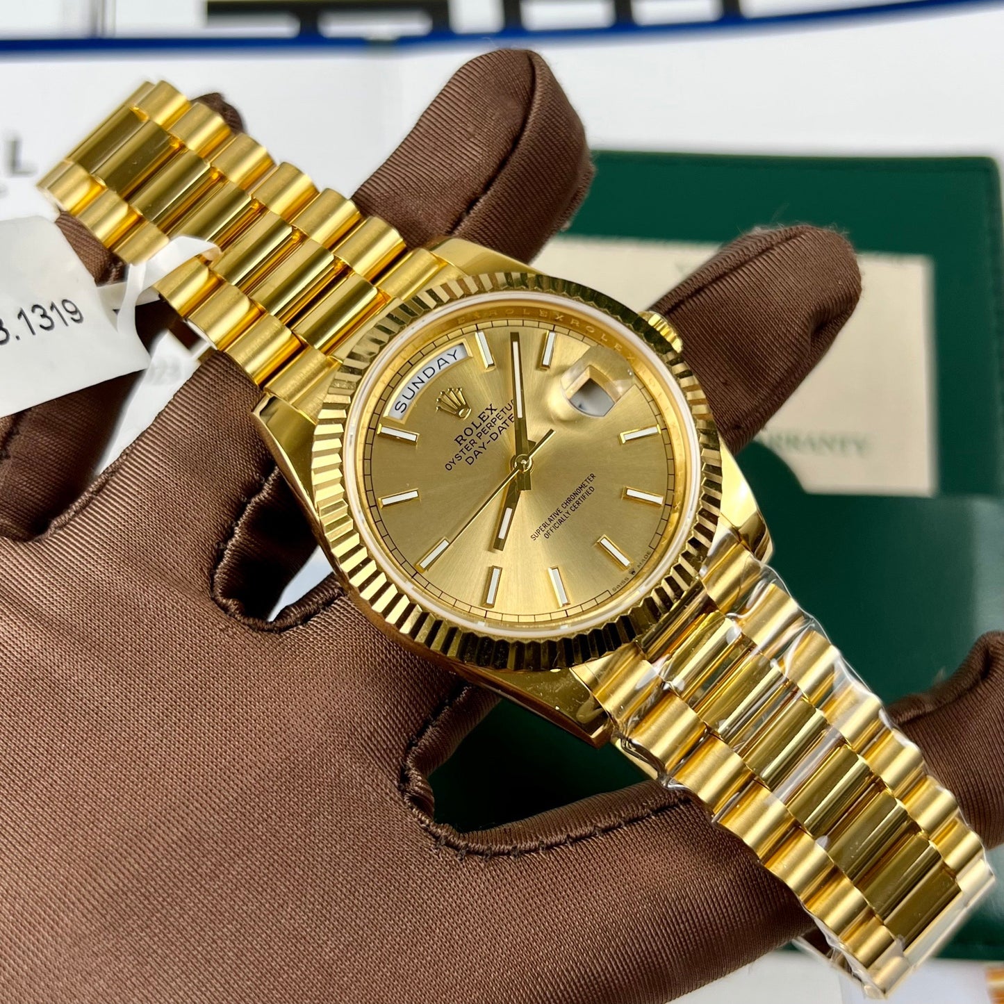 Rolex Day-Date 40 mm 228238-0003, beschichtetes 18-karätiges Gelbgold, beste 1:1-Edition, 130 Gramm