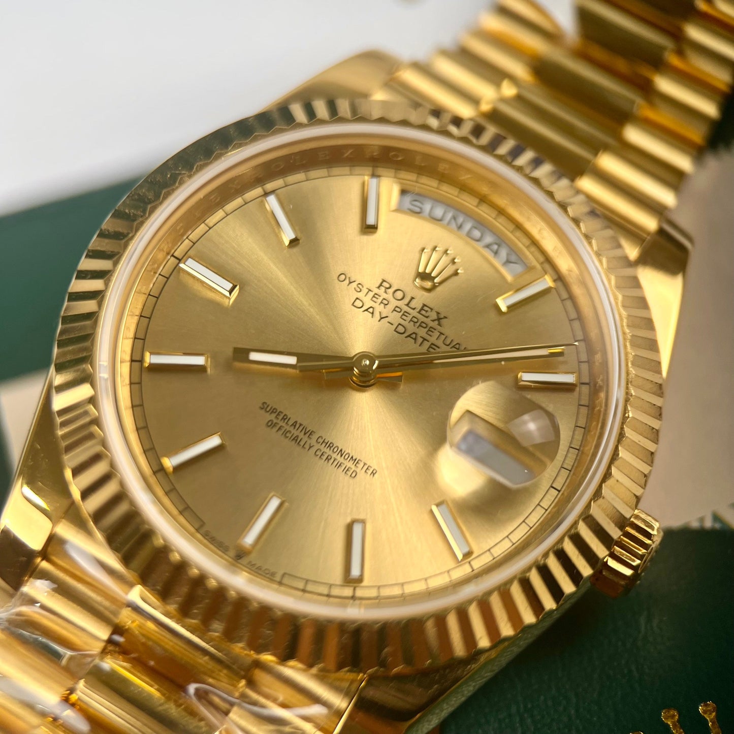 Rolex Day-Date 40mm 228238-0003 coated 18k yellow gold Best 1:1 Edition 130 gram