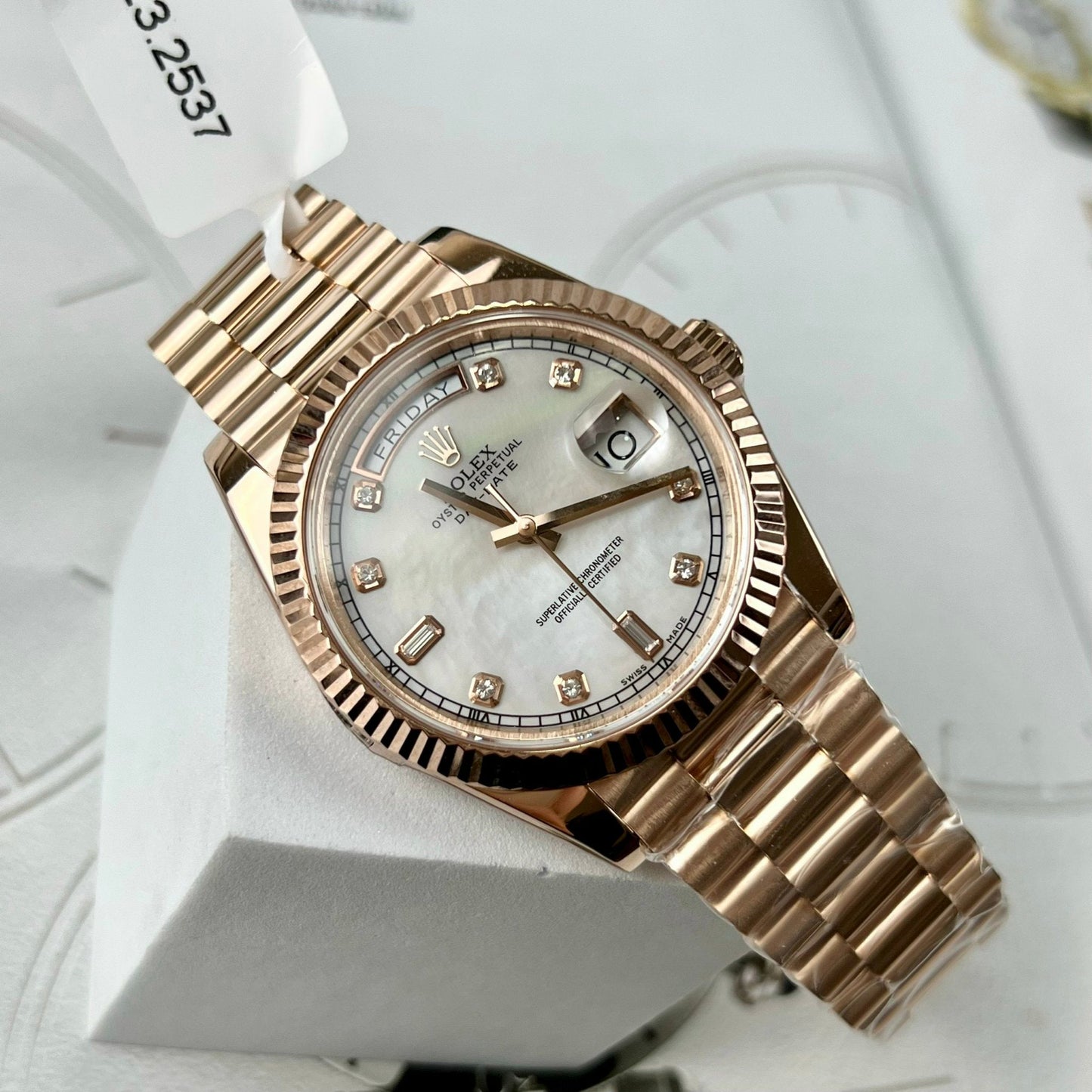 Rolex Day-Date 36 mm M128235-0029 Meilleure édition 1:1 revêtue d'or rose 18 carats 130 grammes