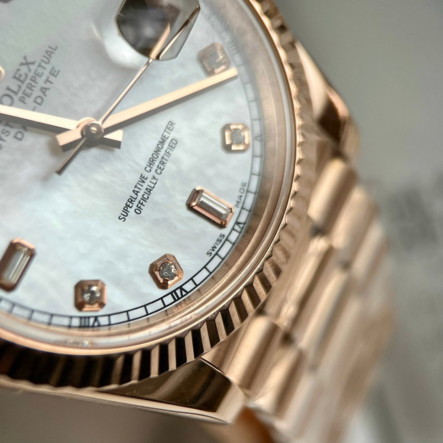 Rolex Day-Date 36 mm M128235-0029 Meilleure édition 1:1 revêtue d'or rose 18 carats 130 grammes