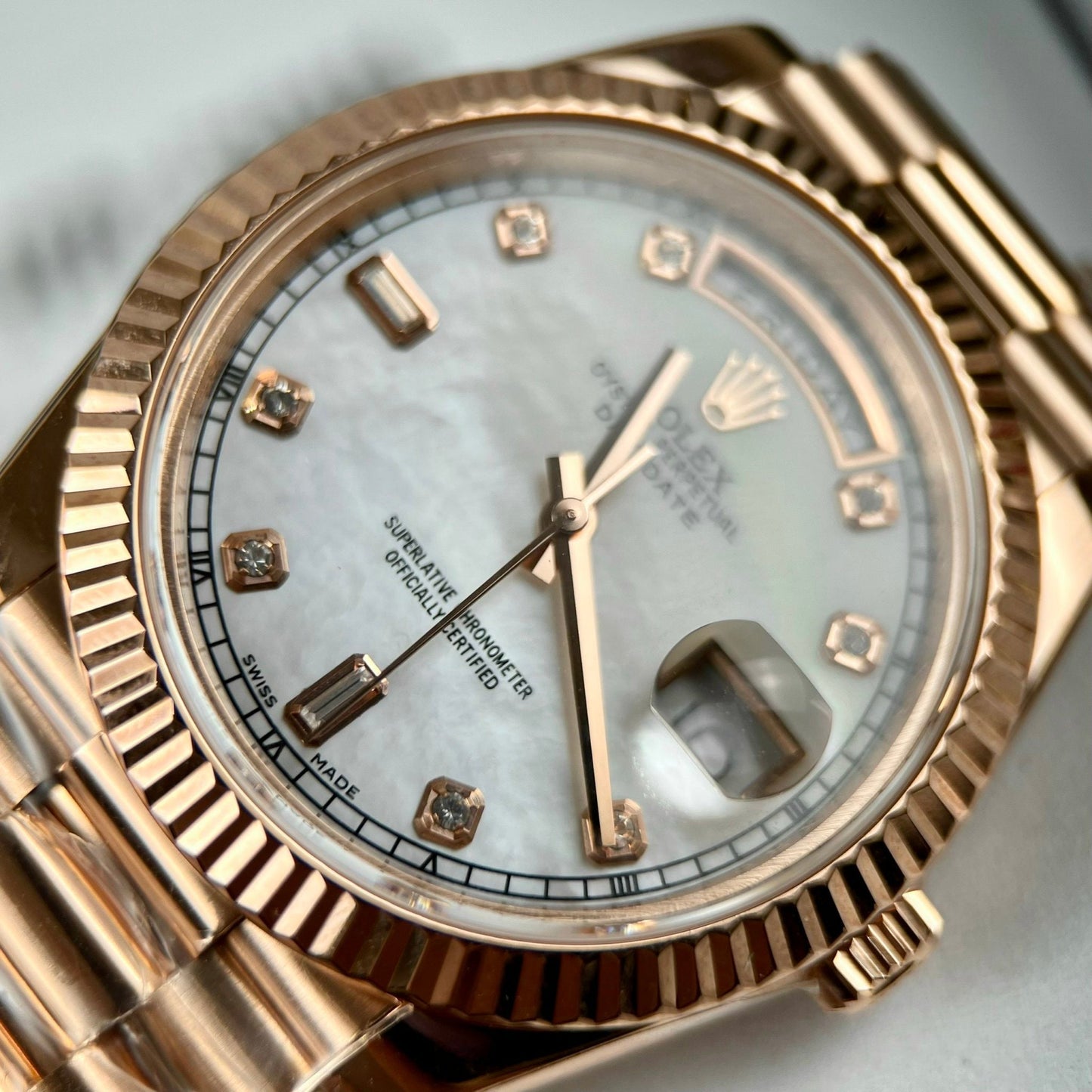 Rolex Day-Date 36 mm M128235-0029 Meilleure édition 1:1 revêtue d'or rose 18 carats 130 grammes