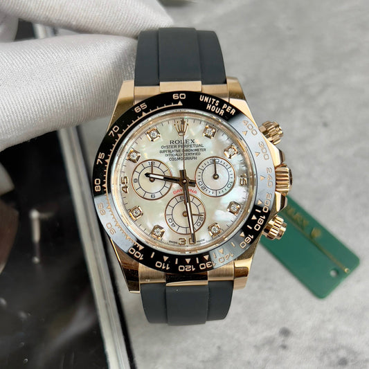 Rolex Cosmograph Daytona 116518LN Cadran en nacre personnalisé en or 18 carats Meilleure édition 1:1