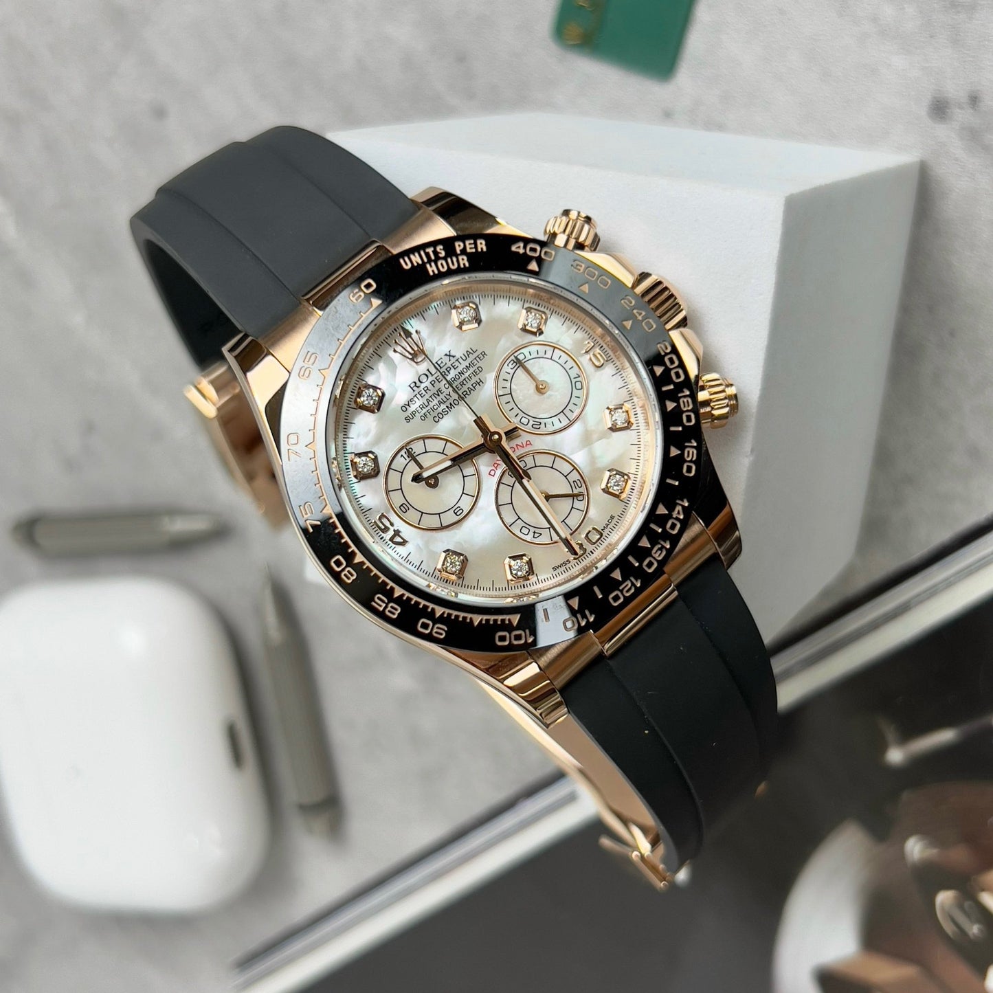 Rolex Cosmograph Daytona 116518LN Mother of Pearl Dial custom 18k gold filled Best 1:1 Edition