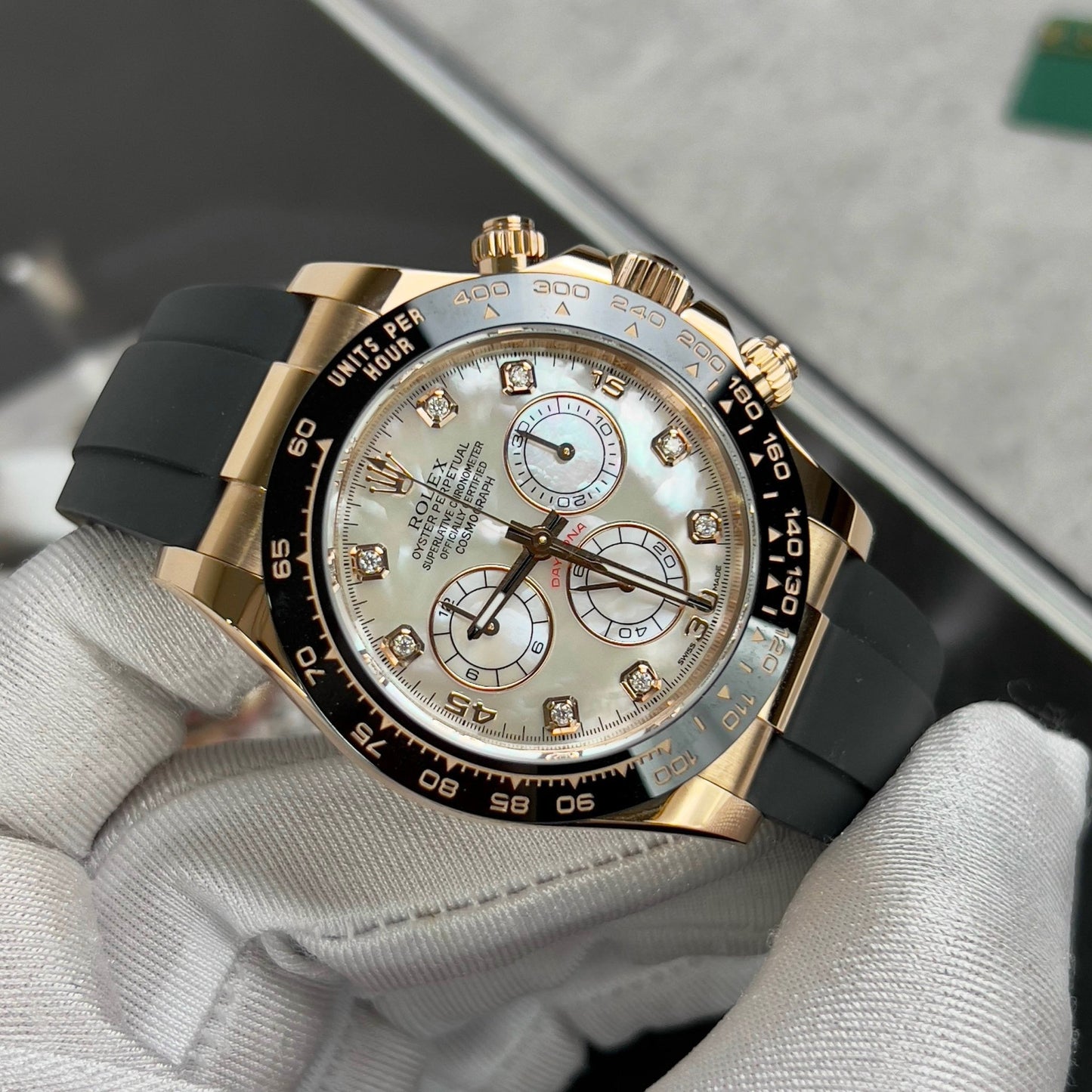 Rolex Cosmograph Daytona 116518LN Mother of Pearl Dial custom 18k gold filled Best 1:1 Edition