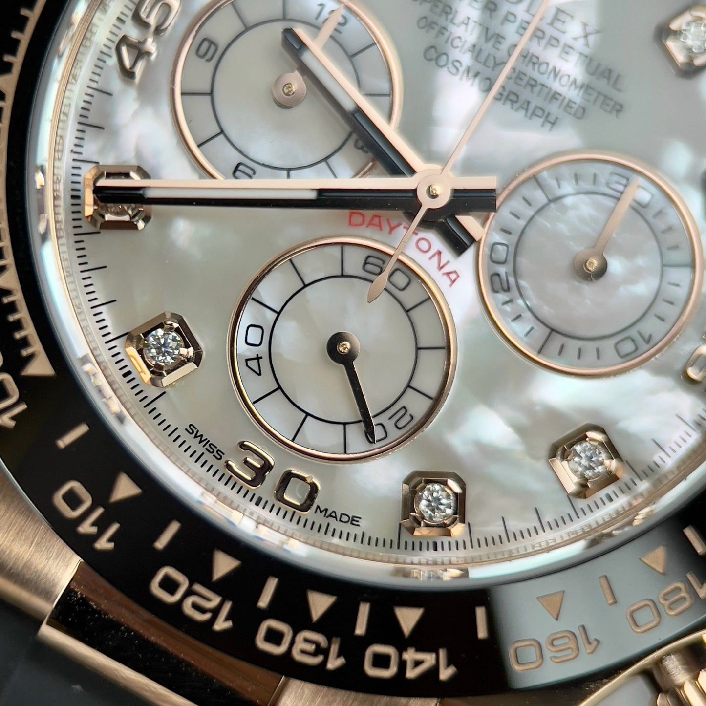 Rolex Cosmograph Daytona 116518LN Mother of Pearl Dial custom 18k gold filled Best 1:1 Edition