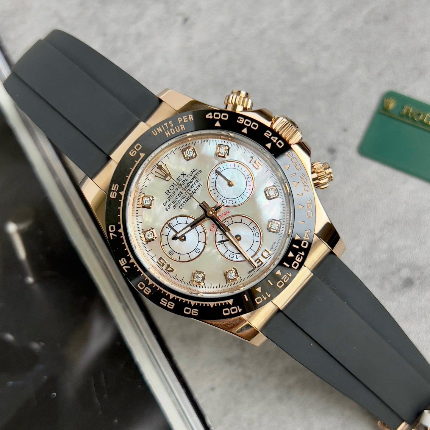 Rolex Cosmograph Daytona 116518LN Mother of Pearl Dial custom 18k gold filled Best 1:1 Edition